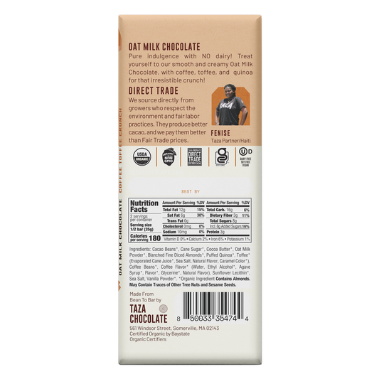 Oat Milk Coffee Toffee Crunch Bar