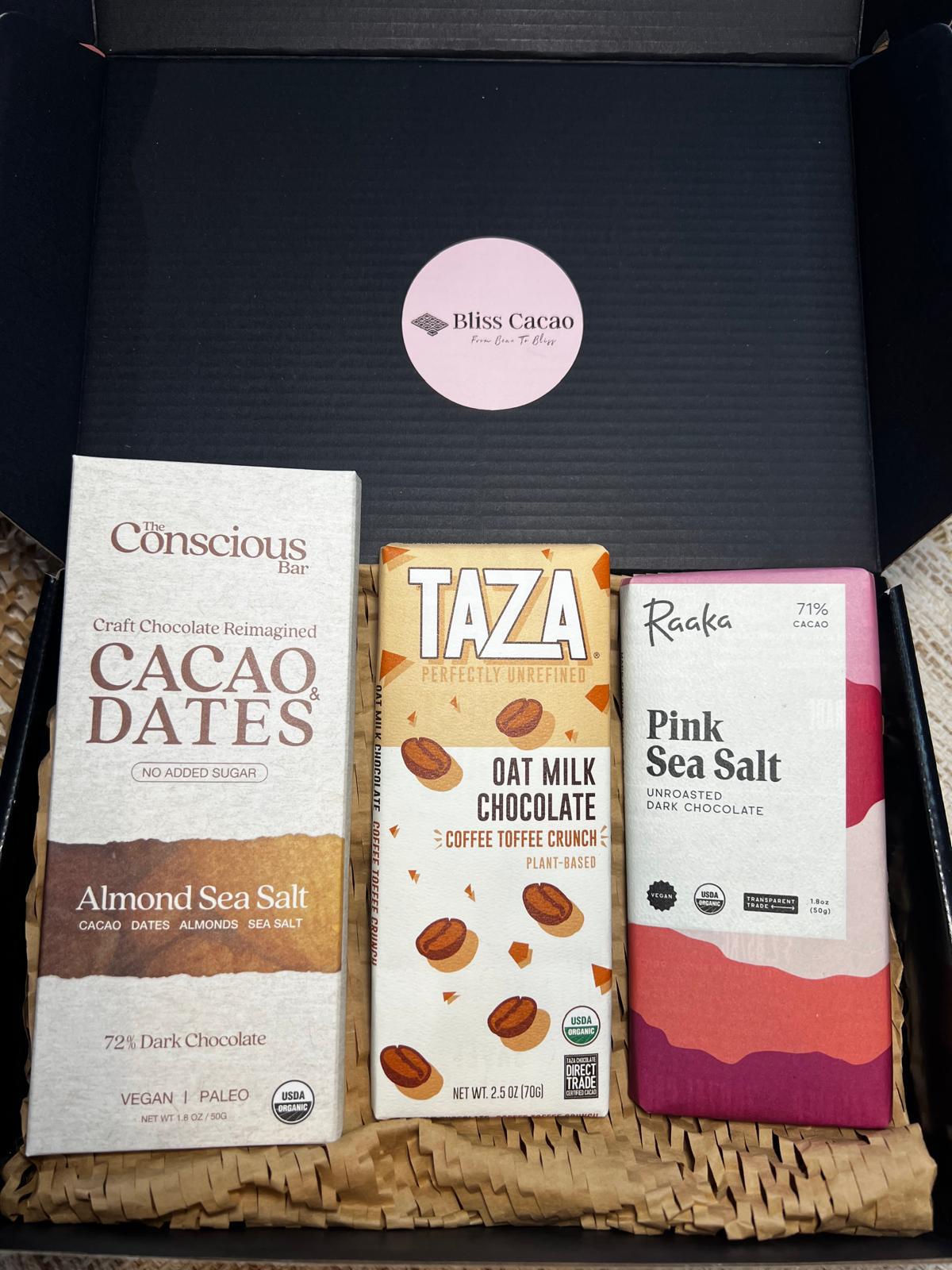 Bliss Discovery Box – 3 Craft Chocolate Bars