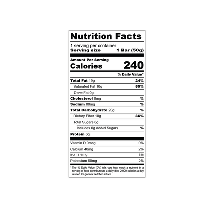 Date Sweetened Dark Chocolate - Almond Sea Salt