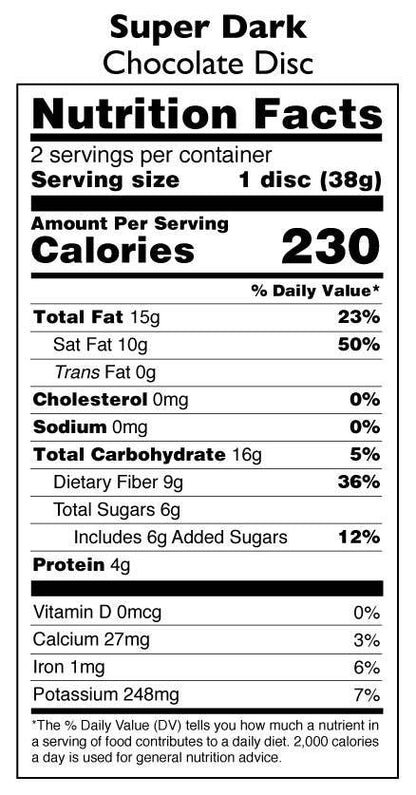 85% Super Dark Chocolate Disc
