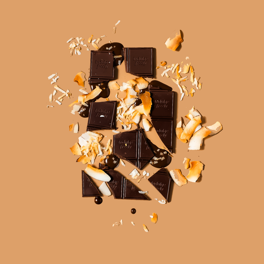 Date Sweetened Dark Chocolate - Toasted Coconut Flakes