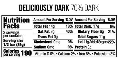 Deliciously Dark 70% Chocolate Bar