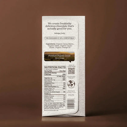 Date Sweetened Dark Chocolate - Orange Blossom