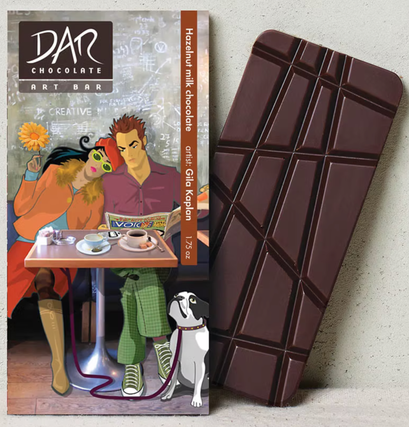 Art Bars! Hazelnuts & Milk Chocolate Bar Organic