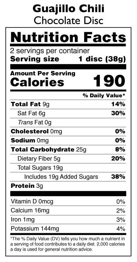 Guajillo Chili Chocolate Disc