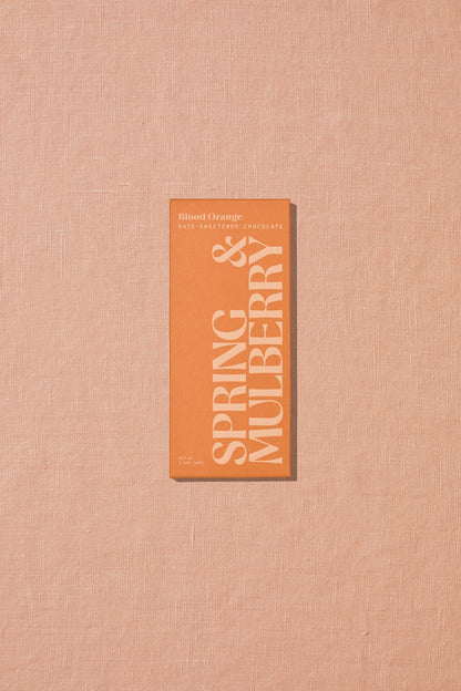 Blood Orange Date-Sweetened Dark Chocolate bar included in the Discovery Box