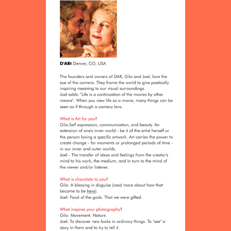 Art Bar: Single Origin Colombia Dark Chocolate Bar 85% Cacao